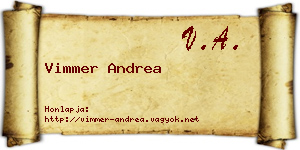 Vimmer Andrea névjegykártya